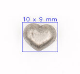 Metalen Grijs Hart Knoop 10x9mm Knopen KNP00050